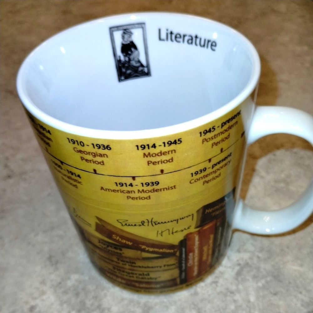 Coffee Mug Literature KONITZ, Germany All Literature Periods thru History